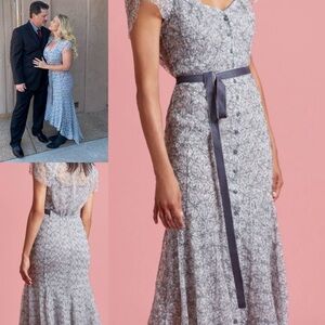 Byron Lars Mermaid Chantilly Lace High Low Dress